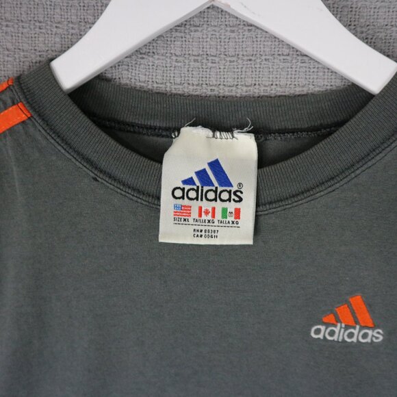 Adidas Vintage 1990s Youth Longsleeve Faded Striped Longsleeve XL - Picture 6 of 7